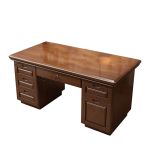 洛港 01款胡桃色新中式木质书桌家用办公桌写字台 1400*600*750