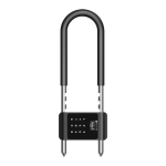 真地（Realand）ZU03智能指纹U型锁玻璃门指纹锁双开门防盗电子密码锁办公室商铺插锁