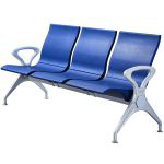 洛港 pu板三人位深蓝色候诊椅机场等候椅 1820*680*840