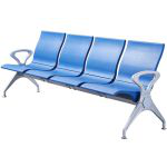洛港 pu板四人位蓝色候诊椅机场等候椅 2370*680*840