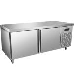 圣托（Shentop） 双门厨房卧式冰柜冷冻 商用水吧操作台风冷无霜 1.8米不锈钢冷藏工作台 STL-TP18