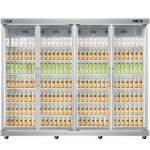 圣托（Shentop） 冷藏柜饮料柜商用冰柜 超市分体式四门风冷冰箱 便利店玻璃陈列展示柜 STLS-GS4