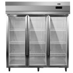 圣托（Shentop） 玻璃门水果饮料展示柜 1600L三门冷藏保鲜冰柜 大型不锈钢商用厨房冷柜 STL-ZF3