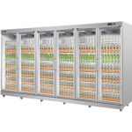 圣托（Shentop） 商用冷藏柜保鲜冰柜 大型分体式六门饮料陈列柜 便利店商超冰箱展示柜 STLS-GS6