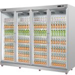 圣托（Shentop） 冷藏柜饮料柜商用冰柜 超市分体式四门风冷冰箱 便利店玻璃陈列展示柜 STLS-GD4