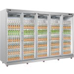 圣托（Shentop） 饮料展示柜商用冰箱 便利店冷藏柜外置机啤酒柜 分体式风冷五门保鲜柜 STLS-GS5