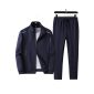 汤姆二代 男士春秋装运动服套装两件套蓝色5XL码