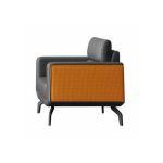 沃思 WS-X679西皮-单人位 现代简约办公沙发接待室会客区商务西皮沙发 950*830*880