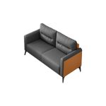 沃思 WS-X685西皮-双人位 现代简约办公沙发接待室会客区商务西皮沙发 1350*800*830