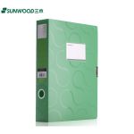 三木（SUNWOOD） 柏拉图系列彩色档案盒/文件盒/文件夹/收纳盒/分类凭证盒A4/55mm绿色FBE4007
