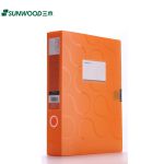 三木（SUNWOOD） 柏拉图系列彩色档案盒/文件盒/文件夹/收纳盒/分类凭证盒A4/55mm橙色FBE4007