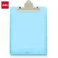 得力 9252 透明书写板夹 浅蓝 A4透明商务书写板夹 写生便携写板夹