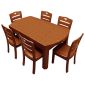 洛港 1.38米+八椅家用折叠可伸缩圆形饭桌现代简约餐桌椅组合 1380*860*760
