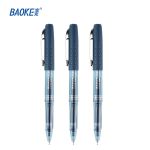 宝克（BAOKE） PC988  0.5mm蓝黑色半针管中性笔大容量水笔医生处方笔签字笔  12支/盒