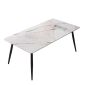 洛港 1.5米单桌岩板餐桌椅组合家用小户型饭桌极简长方形桌子 1500*900*720