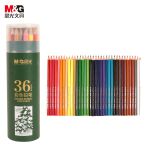 晨光(M&G)文具 12筒/盒 36色油性彩色铅笔学生美术绘画填色笔六角杆绿筒装AWP36802