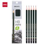 得力（DELI）7083-HB 安全石墨 素描绘图HB铅笔学生铅笔 12支/盒7083-HB