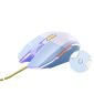 达尔优（dareu）EM910鼠标 KBS轻量化游戏鼠标 有线RGB 白蓝色