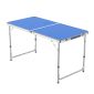 洛港 普通圆管蓝色户外折叠桌子家用折叠餐桌椅便携小桌子 1200*600*700