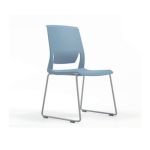 华楷瑞 8009D-1BHL 连体架椅 椅子 餐椅 办公椅 人体工程学连体架椅子天蓝色 560*600*890