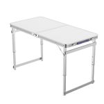 洛港 升级方管白色户外折叠桌子家用折叠餐桌椅便携小桌子 1200*600*700