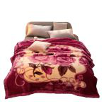 曼克顿（MANKEDUN） 拉舍尔毛毯240橡皮红150*200cm/4斤