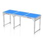 洛港 1.8m方管蓝色1.8米铝合金折叠桌户外折叠桌折叠椅便携式 1800*600*700