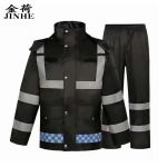 金荷JINHE 分体式反光雨衣雨裤黑色套装018 M码