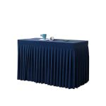 万乐晧 金丝绒长方形桌布桌裙（蓝色） 尺寸可定制/平方米