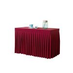 万乐晧 金丝绒长方形桌布桌裙（大红色） 尺寸可定制/平方米