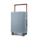 麦卡瑞 宽拉杆行李箱女新款登机箱静音万向轮大容量旅行密码箱莫兰迪蓝20寸