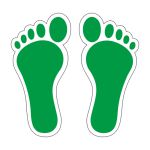 琦域 脚印标贴 宽8.7cm 长18cm 绿色（只）