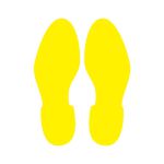 琦域 脚印标贴 宽8.7cm 长24cm 黄色（只）