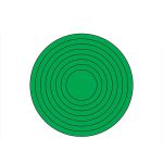 琦域 压力表防水防潮标签 绿色整圆弧 100MM（贴）