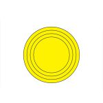 琦域 压力表防水防潮标签 黄色整圆弧 50MM（贴）