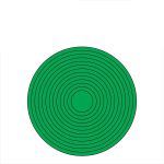 琦域 压力表防水防潮标签 绿色1/4圆弧 100MM（贴）