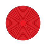 琦域 压力表防水防潮标签 红色1/4圆弧 50MM（贴）
