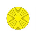琦域 压力表防水防潮标签 黄色整圆弧 100MM（贴）