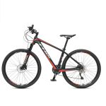 凤凰（Phoenix） 27.5寸FNIX系列山地自行车禧玛诺碳纤维赛车气压叉版XOM黑红色