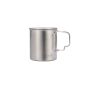 TAIC钛度 纯钛马克杯带盖带把柄敞口咖啡牛奶办公室水杯家用创意可折叠 莫奈·皓月银 450mlB0459-1606