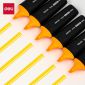 得力（deli）橙色荧光笔考试复习划重点醒目标记笔 物流办公学生通用水性记号笔 手账绘画可用10支 S600 新年礼物