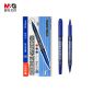 晨光(M&G) 文具蓝色双头细杆记号笔 学生勾线笔 学习重点标记笔 12支/盒MG2130