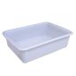 斯贝戈 白色收餐盆加厚长方形大号盆食品盆洗菜盆收纳框冷冻塑料酒店69.5x42.5x20