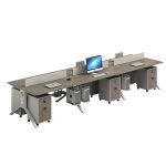 思蒂伯格Steelbox 屏风工位办公桌卡座职员办公桌椅组合现代简约风六人位含活动柜不含吊柜 3600*1200*750