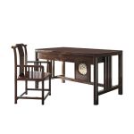 洛港 书桌（带太师椅）新中式木质家用现代桌子台式书房办公桌 1300*680*750