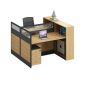 洛港 工字型2人位不含柜椅办公桌职员办公室桌双人屏风卡位 1500*1200*1100