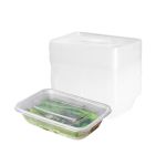 特美居（temeiju） 一次性饭盒长方形透明塑料快餐盒加厚带盖打包盒餐具300套装500ml