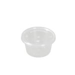 特美居（temeiju） 一次性酱料盒打包盒圆形透明塑料调料盒加厚带盖餐具100套装100ml