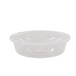 特美居（temeiju） 一次性饭盒圆形透明塑料快餐盒加厚带盖打包盒餐具30套装2000ml