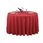 万乐晧 经典欧式提花圆形桌布 大红色直径2m